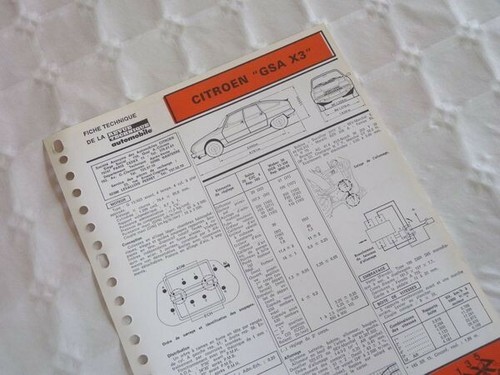 Fiche technique citroën - fiche,