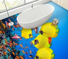 Poisson jaune 3D 1883 sol