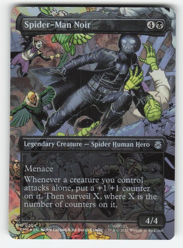 Spider man noir - spider-man, (borderless)