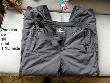 PANTALON DE SKI GO SPORT GRIS  MOLLETONNE MIXTE T XL NEUF