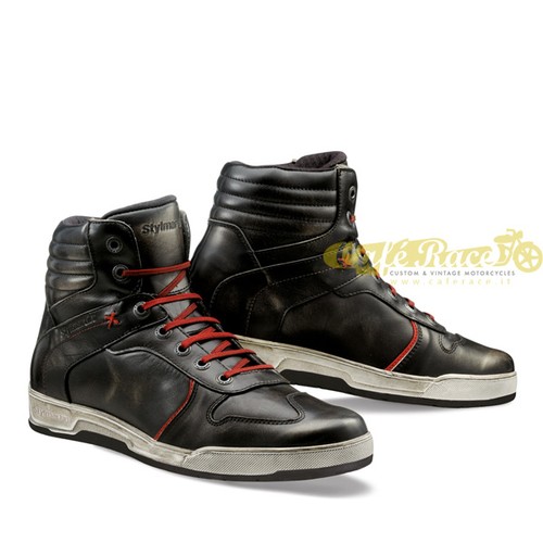 Baskets bottines moto noires - bottines,