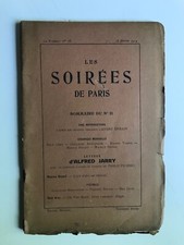 Les Soirées de Paris N°21 André DERAIN Alfred Jarry Max Jacob Apollinaire 1913