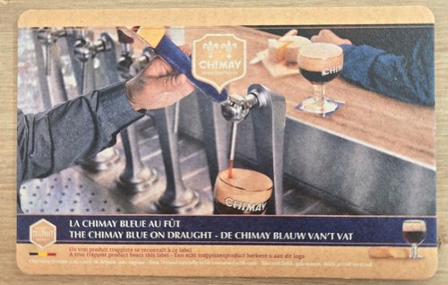 Ancien sous bock bière chimay - sous,