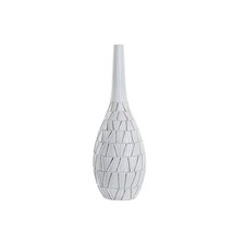 Vase DKD Home Decor Blanc Résine Moderne [18 x 18 x 50 cm]