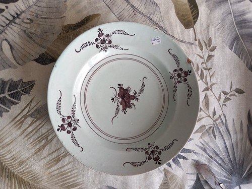 Assiette 18ème faience - assiette, de