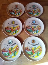 6 ASSIETTES A RACLETTE EN GRES