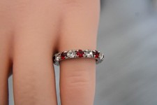 Bague vintage rhodiée strass