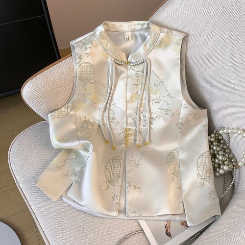 Femme brillant satin gilet - satin,