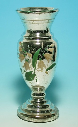 Vase paysan argent verre - /,