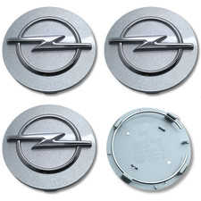 Capuchon Central de Jante Moyeu x4 pour Vauxhall Ouvert Many Modèle 64mm Argent