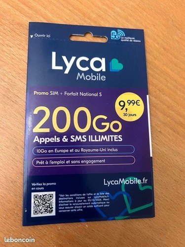 Lyca carte sim prépayée - lyca,