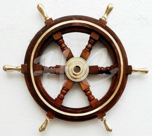 Poignée volant bateau bois - poignée,