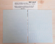Décalques Maquette Avion 1:48 Decals Carpena 48.07 Codes et Chiffres Français