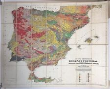 Mapa Geologico Espana y Portugal - Carte géologique de l'Espagne et du Portugal