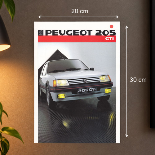 Plaque métal peugeot 205 - plaque,