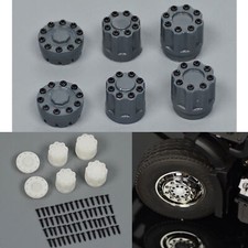 Pour Tamiya 1:14 Tractor Truck RC Model Car Parts Decorate Wheel Rim Nut Covers