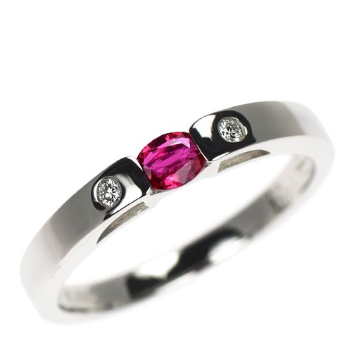 Bague diamant rubis sang - , de
