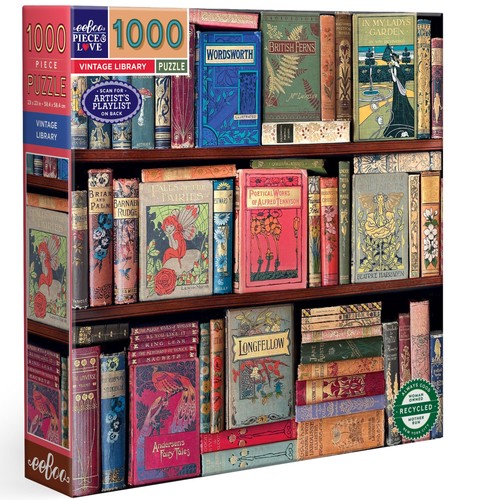 Bibliothèque vintage puzzle - vintage,