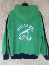 Veste à capuche ALLEZ LES VERTS SAINT-ETIENNE vintage hoodie football jacket XL