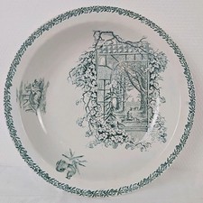 Plat Rond Creux Décor Campagne De Pexonne, Terre De Fer