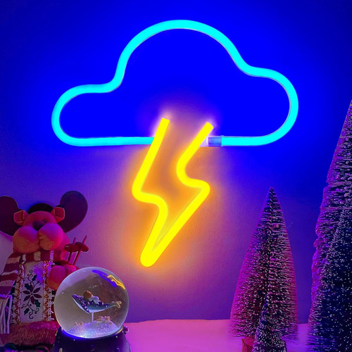 Neon sign led cloud lightning - neon,