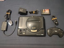 Console SEGA Mega Drive Console de Jeux - Noire - Avec une Manette et un jeu
