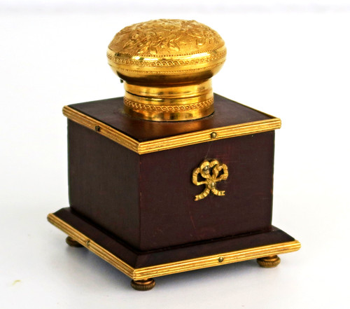 Encrier empire bois bronze - empire,