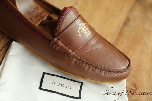 Mocassins gucci cuir marron - en,