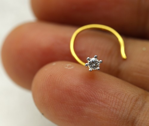 Bague piercing nez jaune - piercing,
