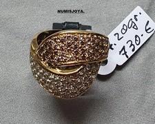 OCCASION Sortie or jaune 18 carats avec zirconites et couleur. Poids 7,20 gr