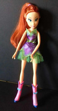3* POUPEE WINX BLOOM rousse robe violette vert bottes rose bleu 28cm - TTBE
