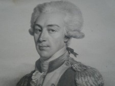 Grand Portrait de La Fayette - Litho de Grevedon /  Delpech - 1824