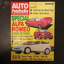 AUTO HEBDO 647 Alfa Romeo 164 3.0 V6 164 turbo 75 6V 3.0 Alfa Spider giulia 1965