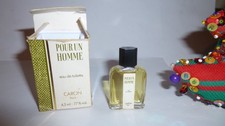 ANCIENN miniature POUR UN HOMME de CARON pleine +BOITE abimée Vintage JUS ancien