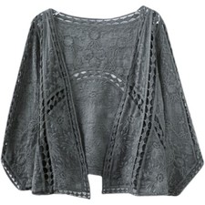 Femme Ethnique Manche Cardigan