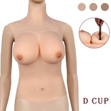Demi-corps faux seins en silicone formes de poitrine pour travestis transgenres