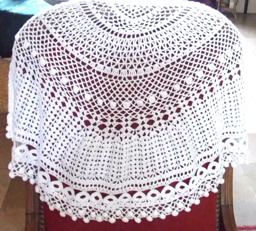 Chale pelerine crochet main - pelerine,