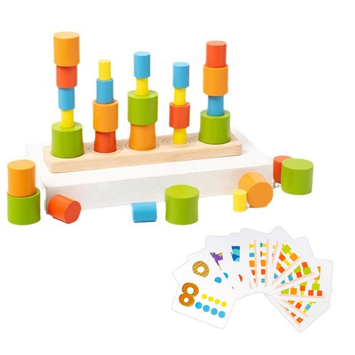 Jeux empilage bois - d'empilage,