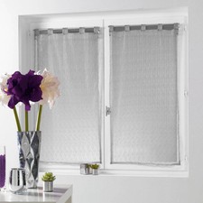 Paire de Voilages "Résille" 60x90cm Argent