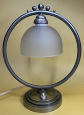 Lampe de Table Cloche, Boule en Métal Chromé Année 30 - 50