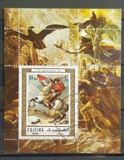 bloc Timbre Fujeira Poste Aérienne Napoléon Bonaparte Oblitéré