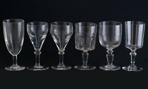 Verres pied anciens - 6,