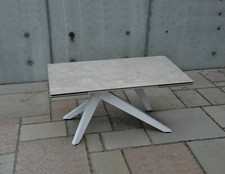 Table à Manger Extensible Plan Verre Effet Céramique Moderne Métal Modèle