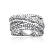 Bague Multi Rangs ZIRCONIUM