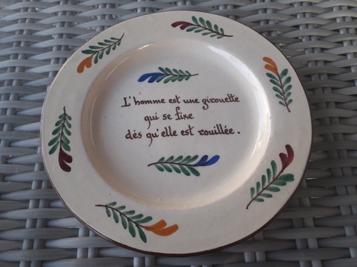 Malicorne assiette ancienne - malicorne,