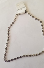 Collier chaîne bijou maillon grain café Acier inoxydable argenté 0,6 cm