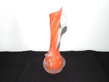 VASE en Pâte de VERRE Soufflé Fait Main Signé VIA LAMARTINE Vannes le Châtel