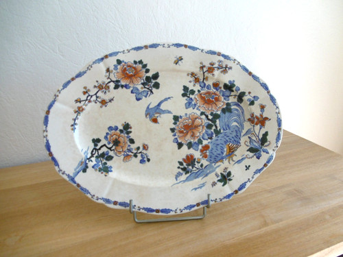 Plat ovale faience gien - ovale, decor