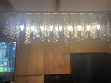 SUSPENSION LUMINAIRE A PAMPILLES EN VERRE