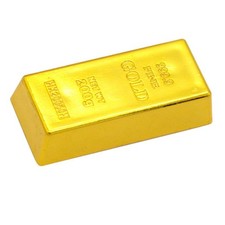 Fake Plastic Gold Bar Bullion Prop Halloween Fancy Table Ornament Kids Toy